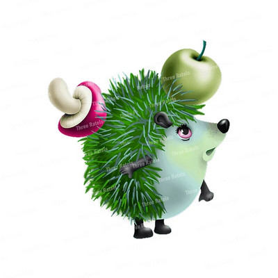 Three Ratels CX42 Jauka, ar rokām apgleznota multfilma meža dzīvnieku ģimenes dekorācijas sienas uzlīme