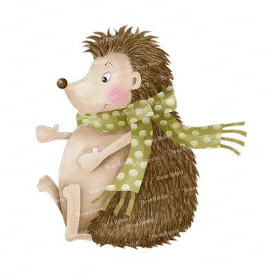 Three Ratels CX42 Jauka, ar rokām apgleznota multfilma meža dzīvnieku ģimenes dekorācijas sienas uzlīme