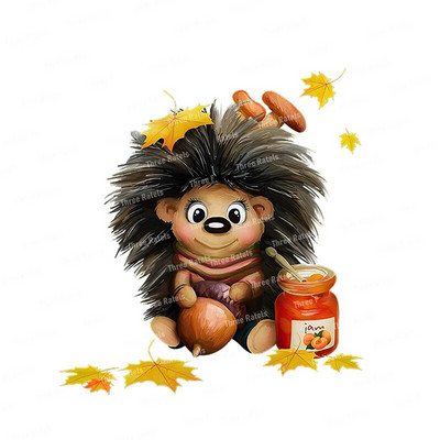 Three Ratels CX42 Jauka, ar rokām apgleznota multfilma meža dzīvnieku ģimenes dekorācijas sienas uzlīme