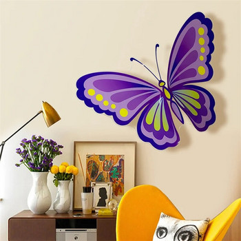 Голяма 3D пеперуда за декор на стая Гигантски пеперуди Стикер за стена Прозорец на дома Декорация на сватбено тържество Външни градински орнаменти