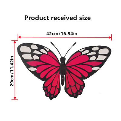 Veliki 3D leptir za uređenje sobe Divovski leptiri Zidna naljepnica Kućni prozor Dekoracija vjenčanja Vanjski vrtni ukrasi