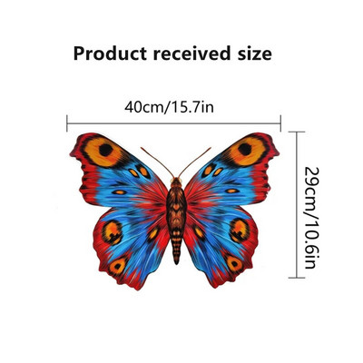 Veliki 3D leptir za uređenje sobe Divovski leptiri Zidna naljepnica Kućni prozor Dekoracija vjenčanja Vanjski vrtni ukrasi