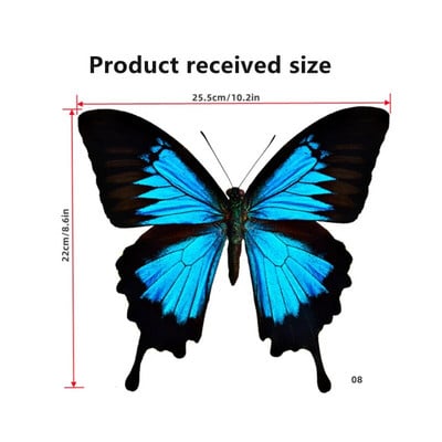 Veliki 3D leptir za uređenje sobe Divovski leptiri Zidna naljepnica Kućni prozor Dekoracija vjenčanja Vanjski vrtni ukrasi