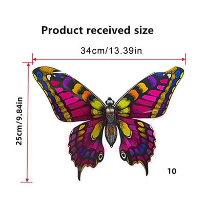 Veliki 3D leptir za uređenje sobe Divovski leptiri Zidna naljepnica Kućni prozor Dekoracija vjenčanja Vanjski vrtni ukrasi