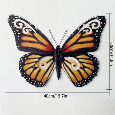 Veliki 3D leptir za uređenje sobe Divovski leptiri Zidna naljepnica Kućni prozor Dekoracija vjenčanja Vanjski vrtni ukrasi