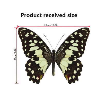 Veliki 3D leptir za uređenje sobe Divovski leptiri Zidna naljepnica Kućni prozor Dekoracija vjenčanja Vanjski vrtni ukrasi