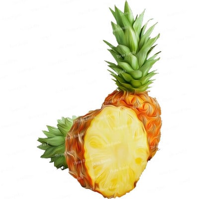 Three Ratels CO30 Arbūzu un ananāsu augļu sienas uzlīme mājas dekorēšanai Ūdensizturīga pašlīmēšana