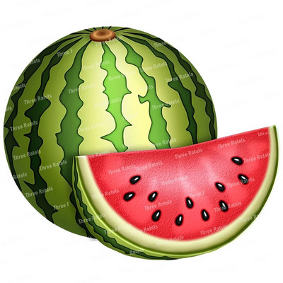 Three Ratels CO30 Arbūzu un ananāsu augļu sienas uzlīme mājas dekorēšanai Ūdensizturīga pašlīmēšana