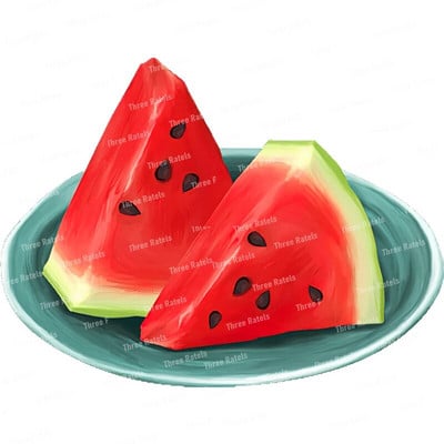 Three Ratels CO30 Arbūzu un ananāsu augļu sienas uzlīme mājas dekorēšanai Ūdensizturīga pašlīmēšana