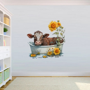 T301# Διάφορα Cartoon Animals Αυτοκόλλητο τοίχου Διακόσμηση τουαλέτας μπάνιου Ντουλάπα σαλονιού Ψυγείο Διακοσμητικά χαλκομανίες