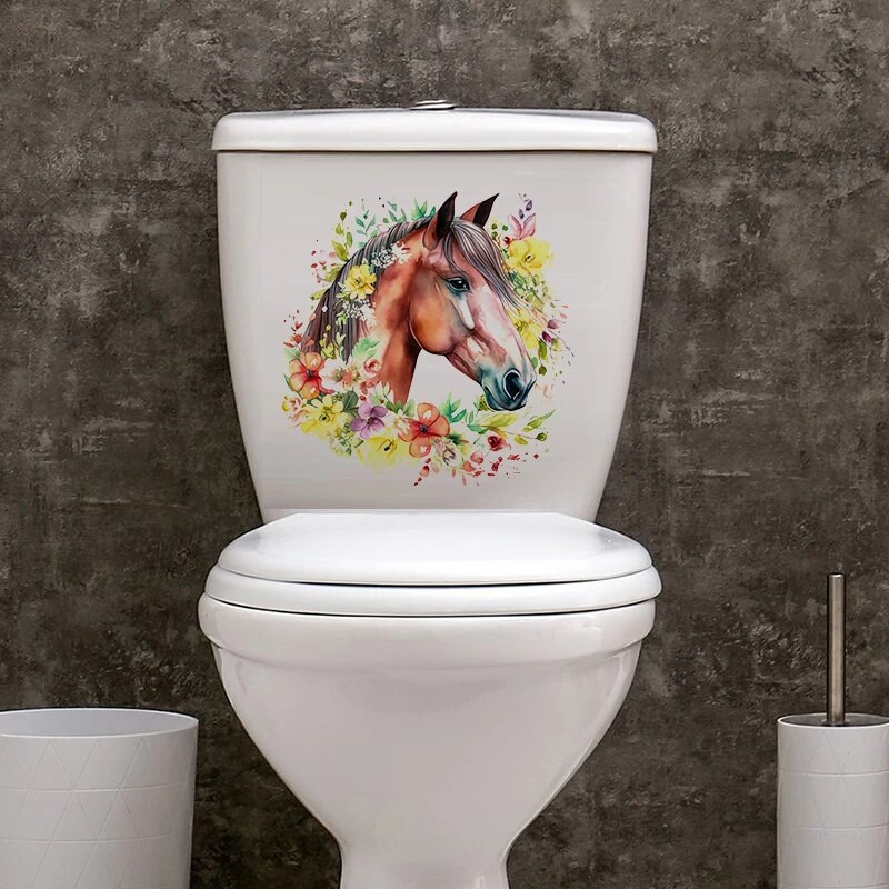 T301# Dažādi multfilmu dzīvnieki Sienas uzlīmes Vannas istabas tualetes dekors Dzīvojamās istabas skapja Ledusskapja Mājas dekorēšanas uzlīmes