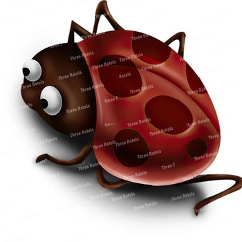 Αυτοκόλλητο καρτούν Three Ratels CL23 Cute Ladybug διακόσμηση παιδικού υπνοδωματίου Decal