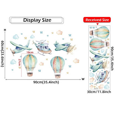 Karikatūras Dzīvnieku sienas uzlīmes Panda Foxes uz karstā gaisa balonu sienas uzlīmes bērnu istabai bērnu istabas zēnu istabas uzlīmes mājas dekorēšanai