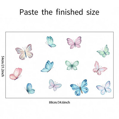 Karikatūra Bunny Butterfly Sienas Uzlīmes Bērnu Bērnu istabas Sienas Uzlīmes Bērniem Dzīvojamās istabas Guļamistabas Sienu dekors Trušu uzlīmes PVC