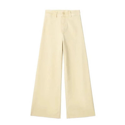 TRAF sieviešu džinsi ar augstu vidukli, platām kājām