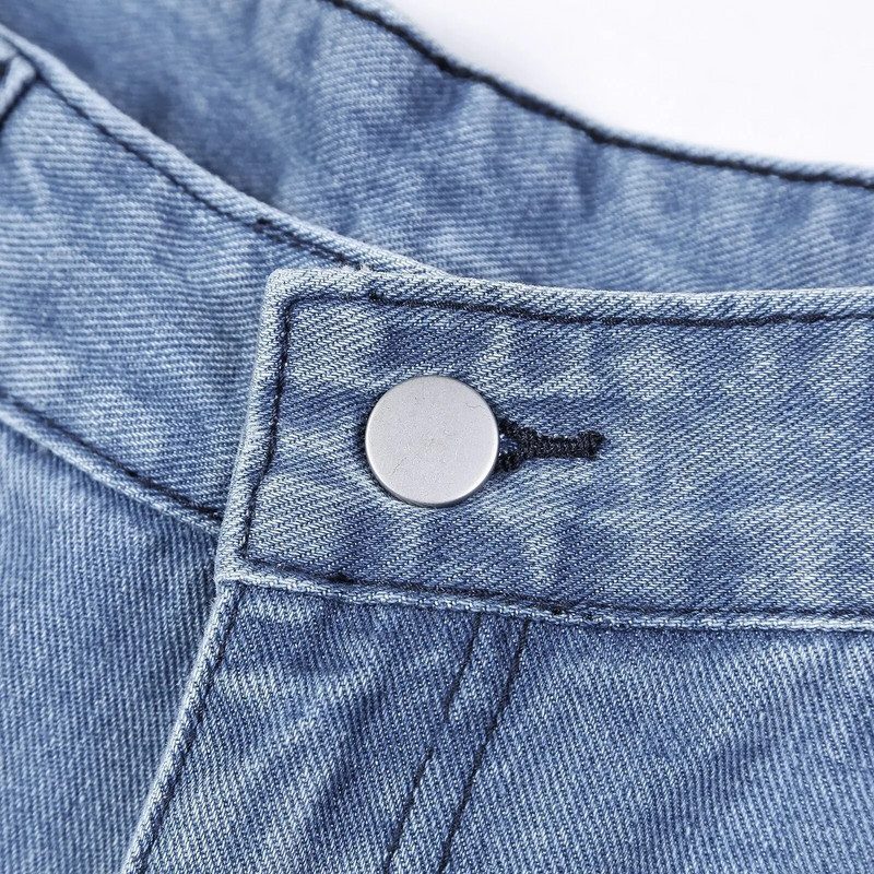 Augsta jostasvieta Džinss Baggy Džinsi Sieviešu ielu apģērbi Ikdienas Slouchy Džinsi Vintage zilas Pilnas Bikses Liela izmēra Besics Taisnas bikses