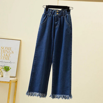 118 Summer Tassel Jeans Γυναικεία Casual Fashion Χαλαρά φαρδιά πόδια Ελαστική ψηλόμεση Λεπτό μεγάλο μέγεθος γυναικείο παντελόνι