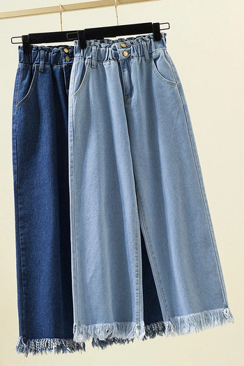 118 Summer Tassel Jeans Γυναικεία Casual Fashion Χαλαρά φαρδιά πόδια Ελαστική ψηλόμεση Λεπτό μεγάλο μέγεθος γυναικείο παντελόνι