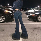 y2k vintage retro ielas apģērbs sievietēm ikdienas džinsa bikses vienkrāsainas, brīvas bikses ar zemu vidukli ar kabatām