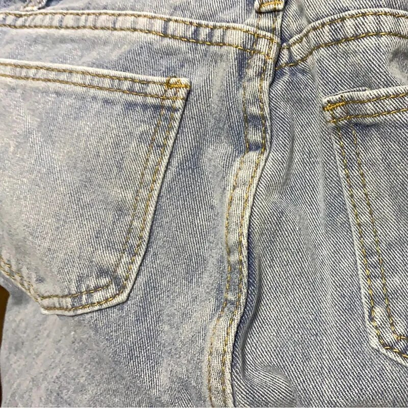 Chic nepravilne ravne ravne hlače s visokim strukom Ženska odjeća Proljeće Jesen Ulične široke traperice 2023. Vintage crne traper hlače