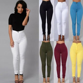 Hot Women Pencil Stretch Slim Denim Skinny Jeans Pants High Waist Jeans Bikses /