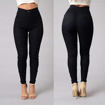 Hot Women Pencil Stretch Slim Denim Skinny Jeans Pants High Waist Jeans Bikses /