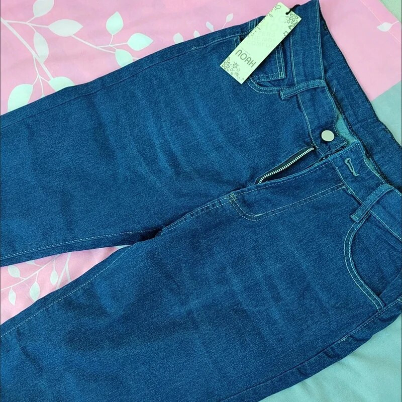 32. liela izmēra vienkāršas, taisnas bikses ar augstu vidukli, sievietes pavasara rudens pamata mazgāti baggy džinsi, 2023. g. visas spēles Vaqueros džinsa bikses