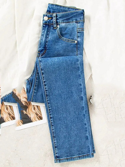 Vintage magas derekú, bokáig érő egyenes farmer nagy méretű 4xl alkalmi vékony farmer nadrág új sztreccs Vaqueros női divat tömlő