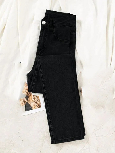 Vintage magas derekú, bokáig érő egyenes farmer nagy méretű 4xl alkalmi vékony farmer nadrág új sztreccs Vaqueros női divat tömlő