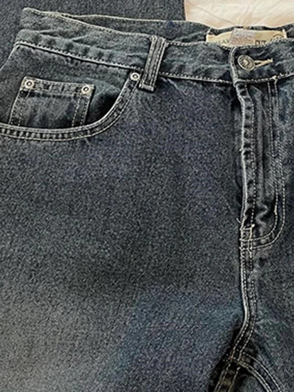 Džinsi ar augstu vidukli Sieviešu džinsi, 2022. gada jauni, taisni bikses, Y2k džinsa bikses, vintage, brīvi zili, mazgāti mammas džinsi