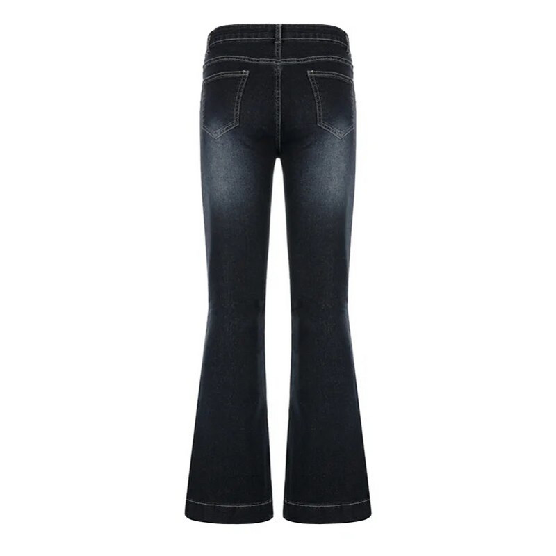 Uued Flare Jeans Naiste madala vöökohaga püksid Vintage Esteetilised Denim Püksid Tänavarõivad Mom Casual Korea Fashion Y2k Teksad