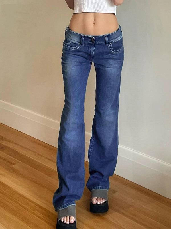 2023. g. sieviešu džinsi ar platu vidukli ar zemu vidukli džinsu bikses, elastīgas 90. gadu ielas apģērbs Y2k boot Cut Bikses, elastīgas, šauras Mom džinsu bikses
