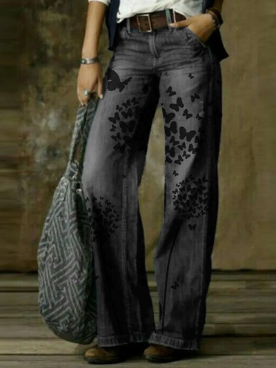 Sieviešu vintage džinsa bikses ar augstu vidukli bikses dobas, saplēstas ballīšu klubs, brīvi taisni džinsi, apakšas 90. gadu estētisks ielas apģērbs