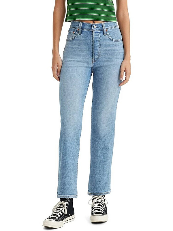 Sieviešu taisni džinsi 2023. gada pavasarī, korejiešu modes ar augstu vidukli, retro slaidi ielas apģērbi, draugs ar cigaretēm mazgātas džinsa bikses meitenei