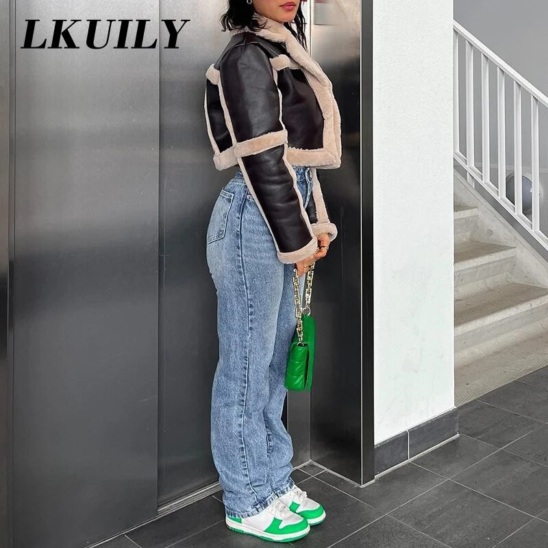 Vintage Estētika Džinsi ar augstu vidukli Sieviešu modes 90. gadu ikdienišķa soma, taisni džinsi Streetwear Y2K džinsa brīvas, platas bikses