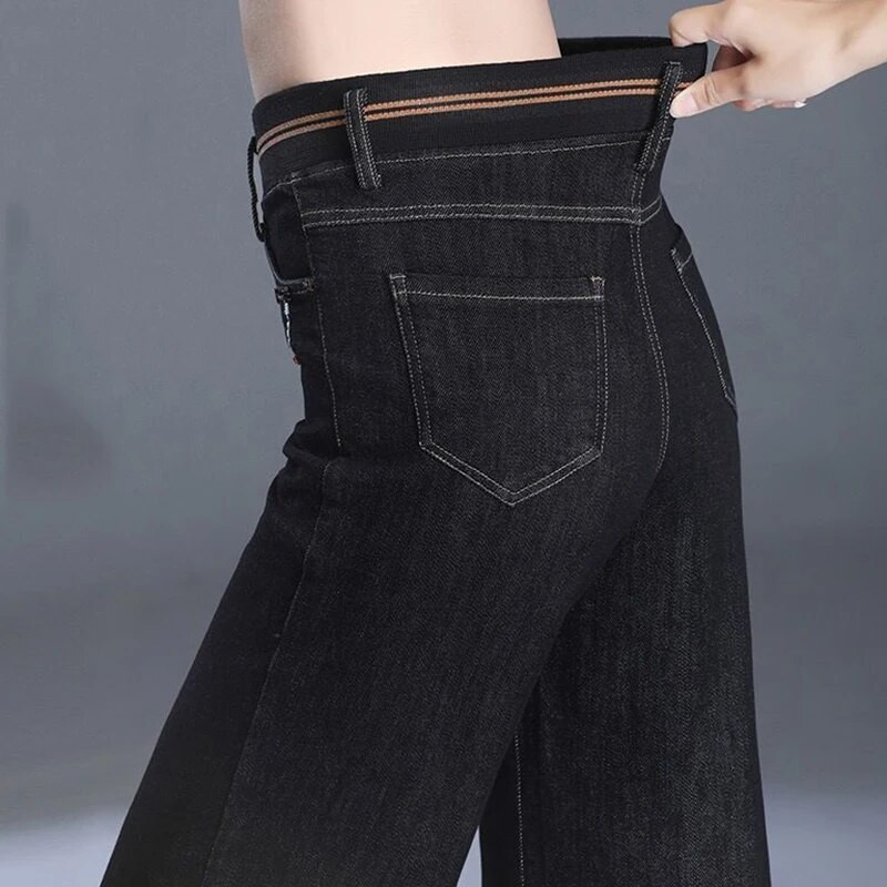 Džinsai aukštu juosmeniu, tiesios kelnės, 2023 m., moteriškos, naujos vintažinės „Vaqueros Pantalones“ mados, laisvalaikio plačios kojos džinsinis „Spodnie“