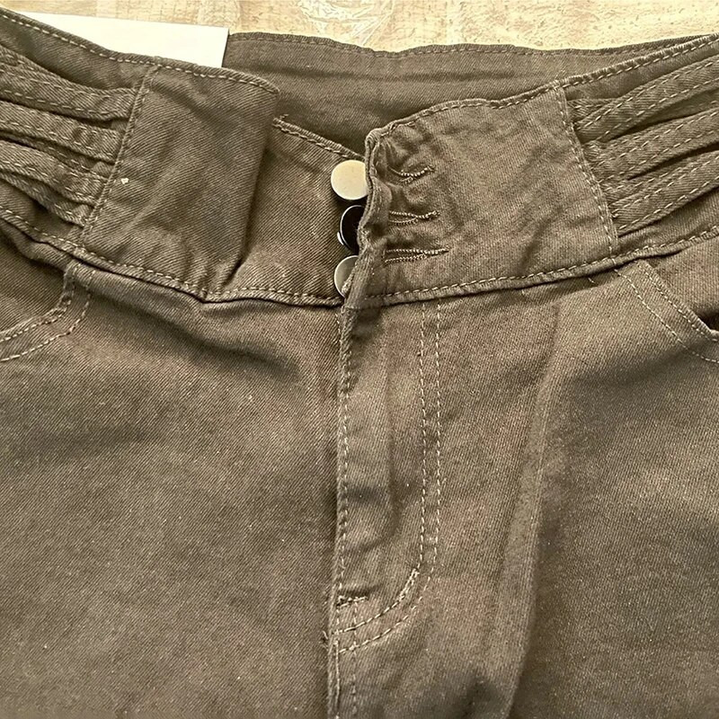 2023. gada vintage ar augstu vidukli ar trim pogām šauri zīmuļveida džinsi korejiešu slaidas džinsa bikses klasiskas sieviešu bikses līdz potītēm