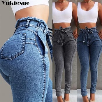 Boyfriend Hole Ripped Jeans Γυναικεία Παντελόνια Cool Denim Vintage Jeans για Κορίτσι Ψηλόμεση Casual Παντελόνι Γυναικείο Slim Jeans γυναίκα