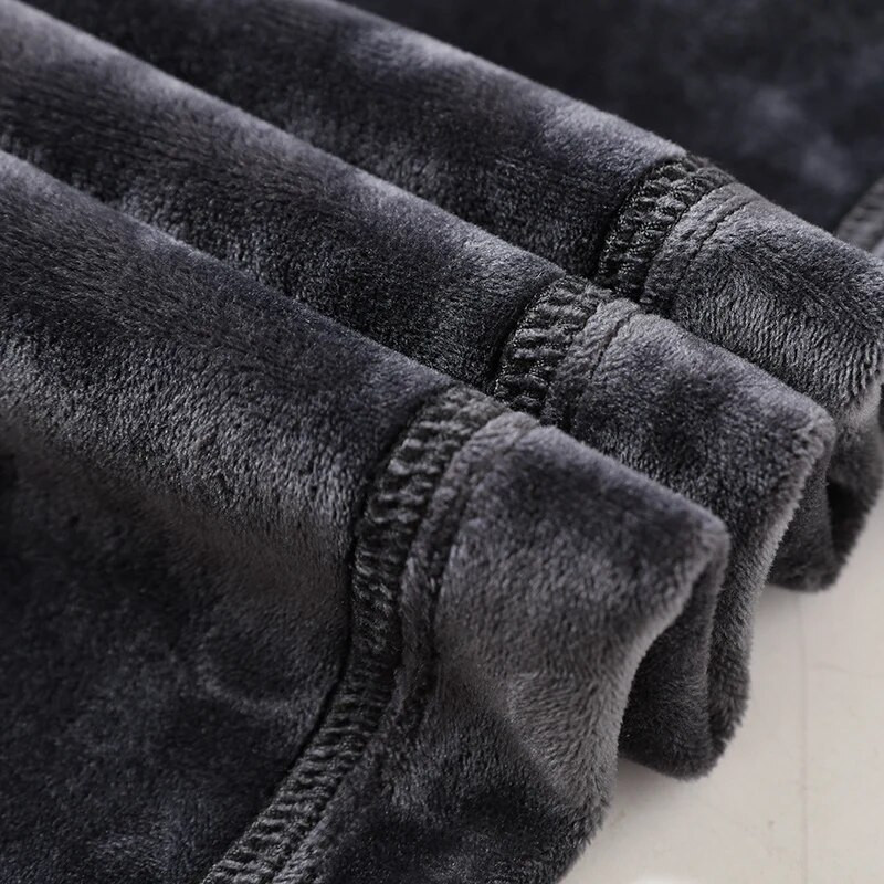 2022. g. jauns biznesa modes elastīgs vīriešu ziemas silts flīss, melns džinss, regulāra piegriezuma džinsa biezas bikses vīriešu zīmola bikses