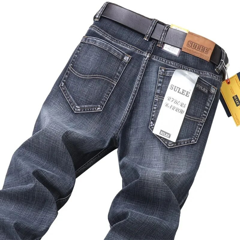 2023 m. Nauji vyriški džinsai Klasikinio stiliaus Išplėstinės tamprios verslo kelnės Kasdieninės mados džinsinės kelnės Vyriški drabužiai