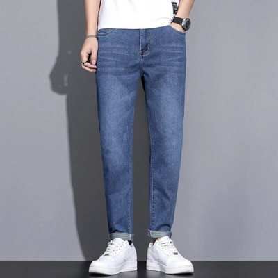 Καλής ποιότητας Μαύρο γκρι μπλε Skinny τζιν Ανδρικά Άνοιξη Καλοκαίρι Λεπτή Εφαρμογή Τζιν Τζιν Ανδρικό Βαμβακερό Stretch Τζιν Παντελόνι Cowboy 2301