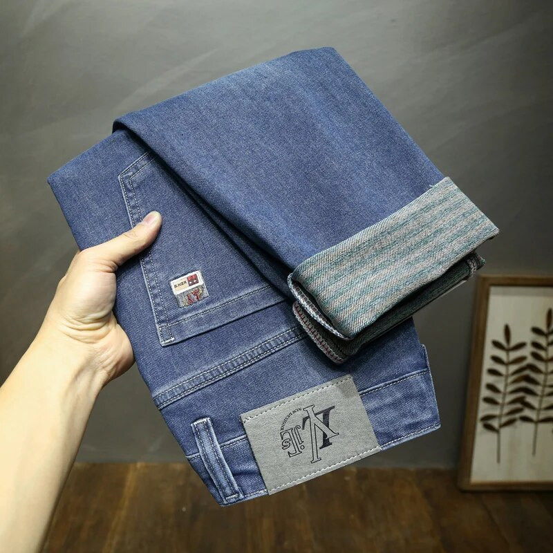 Καλής ποιότητας Μαύρο γκρι μπλε Skinny τζιν Ανδρικά Άνοιξη Καλοκαίρι Λεπτή Εφαρμογή Τζιν Τζιν Ανδρικό Βαμβακερό Stretch Τζιν Παντελόνι Cowboy 2301