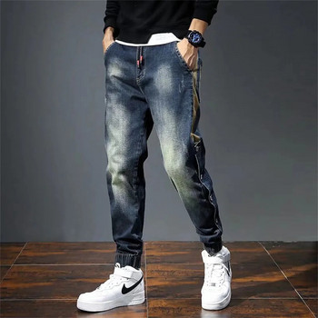Ανδρικά τζιν Παντελόνια Harem Fashion Τσέπες Desinger Loose fit Baggy Moto Jeans Ανδρικά Stretch Retro Streetwear Relaxed Tapered Jeans