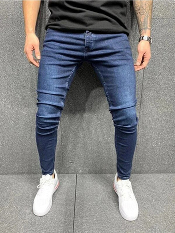 Άνοιξη Φθινόπωρο μονόχρωμο Τζιν Κλασικό Μπλε Stretch Τζιν Παντελόνι Αθλητικά Αγόρια Παντελόνια Ένδυσης Υψηλής Ποιότητας 2023 Summer Street Jeans