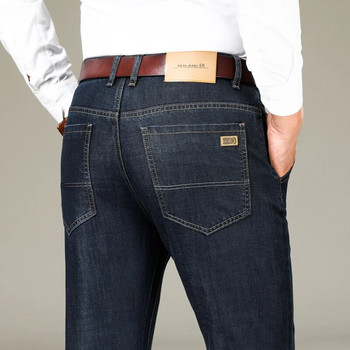 Άνοιξη και φθινόπωρο 2024 Χοντρό χαλαρό ίσιο σωλήνα Business Jeans Ανδρικό επαγγελματικό καθημερινό παντελόνι ψηλόμεσης