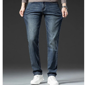 Sulee 2023. gada rudens un ziemas, jaunas, daudzpusīgas, retro stila vīriešu, taisnas, brīvas formas džinsi Modes korejiešu džinsa bikses