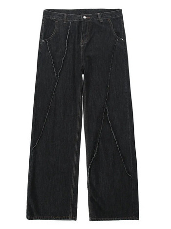 Hip hop distressed τζιν παντελόνι Ανδρικά σκισμένα συνονθύλευμα τζιν παντελόνια ανδρικά oversize Loose casual ιαπωνικά streetwear 5XL