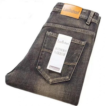 Мъжки класически дънки Jean Homme Pantalones Hombre Men Spijkerbroek Mannen Soft Black Biker Masculino Denim Гащеризон Мъжки панталон