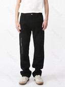 Nauji vyriški krepšiai džinsai, kryžminio užtrauktuko dizaino mados High Street kelnių skalbimo anga Gatvės drabužiai Tiesūs kratiniai džinsai džinsai