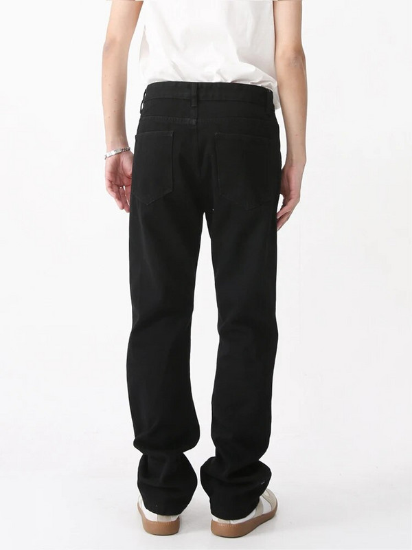 Nauji vyriški krepšiai džinsai, kryžminio užtrauktuko dizaino mados High Street kelnių skalbimo anga Gatvės drabužiai Tiesūs kratiniai džinsai džinsai